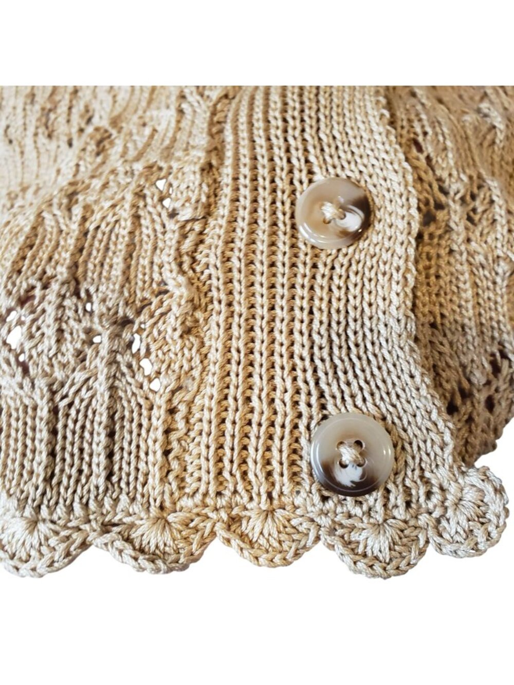 Stella Pardo Paris $550 Crochet Knit Sweater Dress Coquette 90s Cottage Core - Picture 10 of 15
